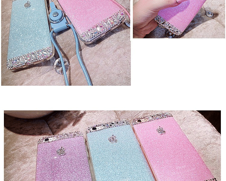 微品多 苹果6/6s手机壳  iPhone6/6splus 5s 挂绳果冻闪硅胶软套女 香槟 iPhone6 Plus/ 6s plus