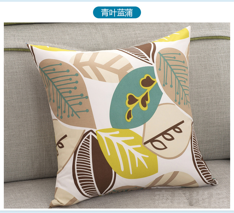 
                                        草木之语 抱枕靠垫枕办公室午睡枕套芯护腰枕靠坐垫 青枝 40cm*40cm                