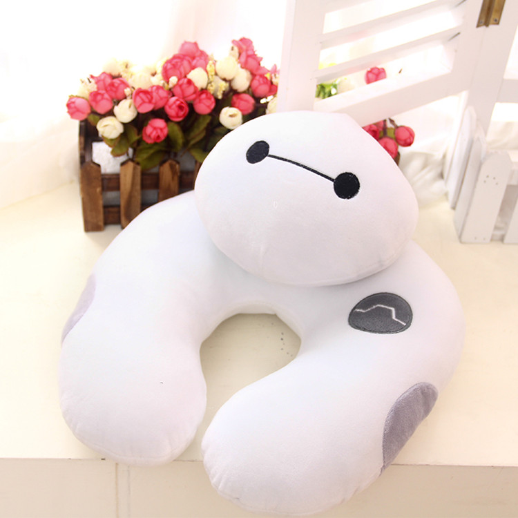 超能陆战队Baymax 大白毛绒公仔大白腰枕办公室靠垫卡通U型护颈枕 颈枕
