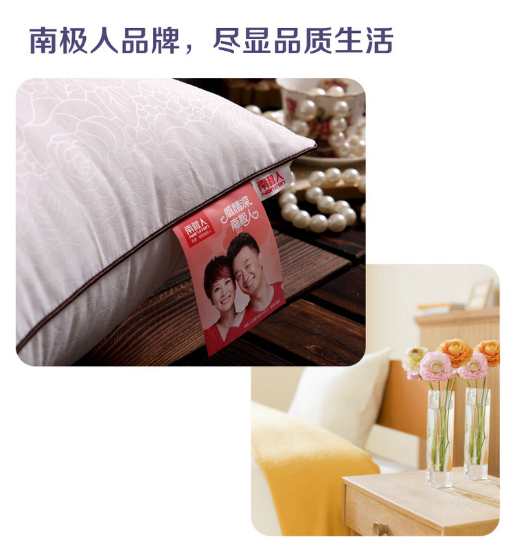 南极人家纺 舒适纤维弹力枕芯 单只 48cm*74cm(800g)
