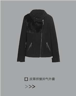 圣迪奥 sdeer 2015冬装新款女时尚修身百搭缀珠无领短外套S11482263 德国灰/87 M