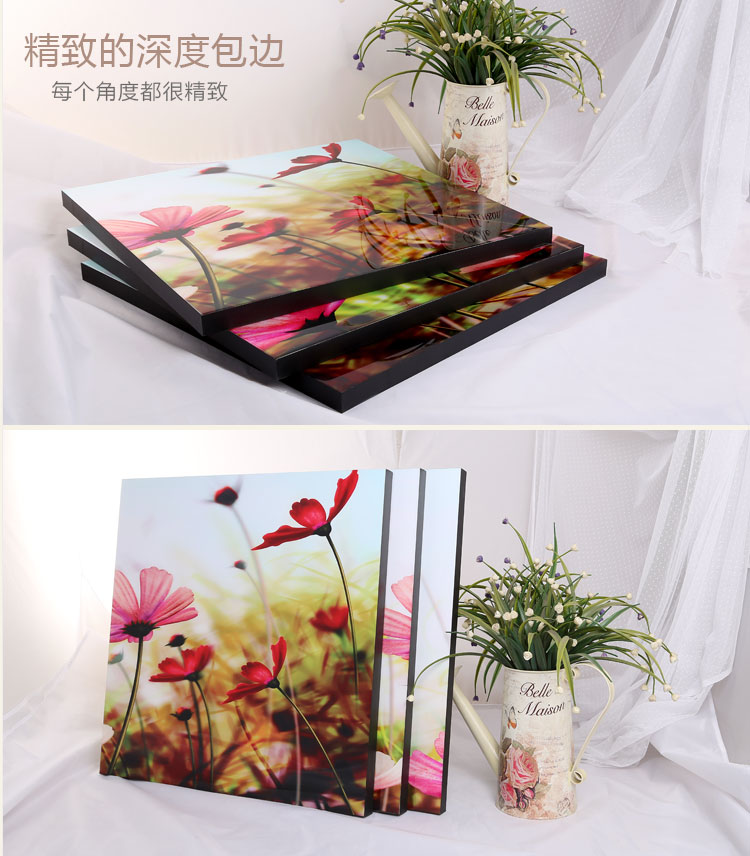
                                        格美奇客厅装饰画四联画餐厅卧室挂画书房壁画沙发背景墙装饰画 WS03 60*60整套价(水晶)                
