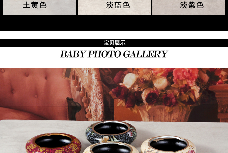 
                                        喜亦雅 创意土陶瓷圆形烟灰缸时尚个性烟灰缸摆件商务礼品 深绿色 单个                
