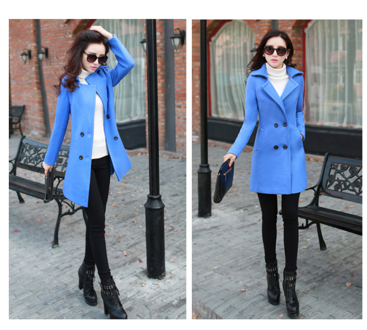 2015 Fall/Winter Collections Korean citizenry Stylish coat Sau San simple Western business suits in long-sleeved long double-coats female green gross? L picture, prices, brand platters! The elections are supplied in the national character of distribution, so action, buy now enjoy more preferential! As soon as possible.