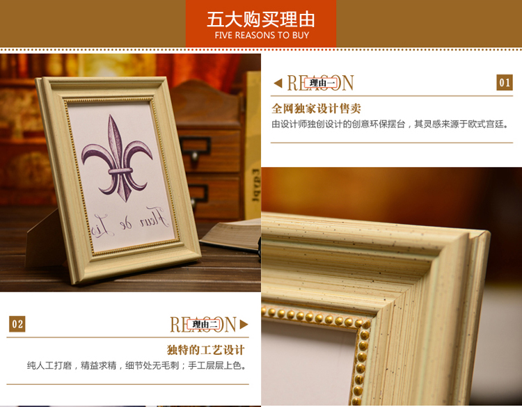 岱岳相框摆台 组合相架 画框 相片框 结婚照简约艺术 写真照片框 古咖色 大12寸