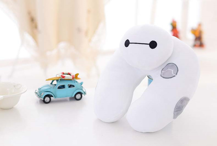 超能陆战队Baymax 大白毛绒公仔大白腰枕办公室靠垫卡通U型护颈枕 颈枕