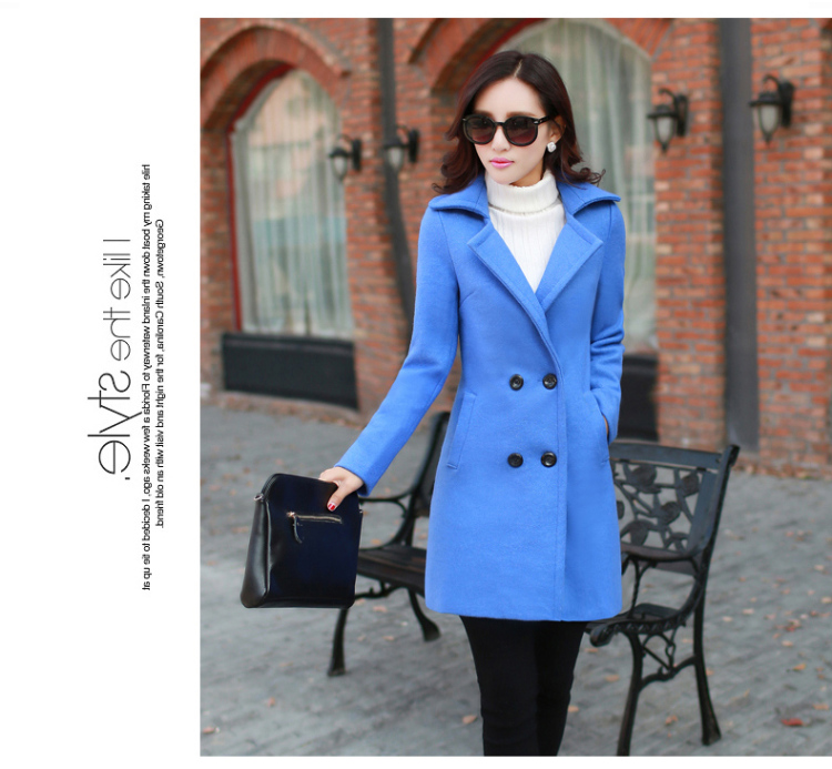 2015 Fall/Winter Collections Korean citizenry Stylish coat Sau San simple Western business suits in long-sleeved long double-coats female green gross? L picture, prices, brand platters! The elections are supplied in the national character of distribution, so action, buy now enjoy more preferential! As soon as possible.