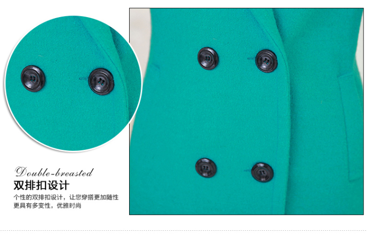 2015 Fall/Winter Collections Korean citizenry Stylish coat Sau San simple Western business suits in long-sleeved long double-coats female green gross? L picture, prices, brand platters! The elections are supplied in the national character of distribution, so action, buy now enjoy more preferential! As soon as possible.