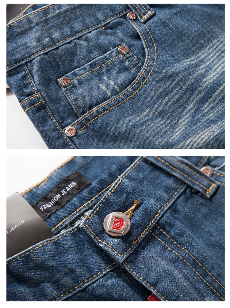 MUGUO 2014夏装新款<em>男士精品大码</em>猫须牛仔