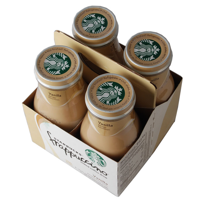 美国Starbuck星巴克星冰乐咖啡香草味281mlx4