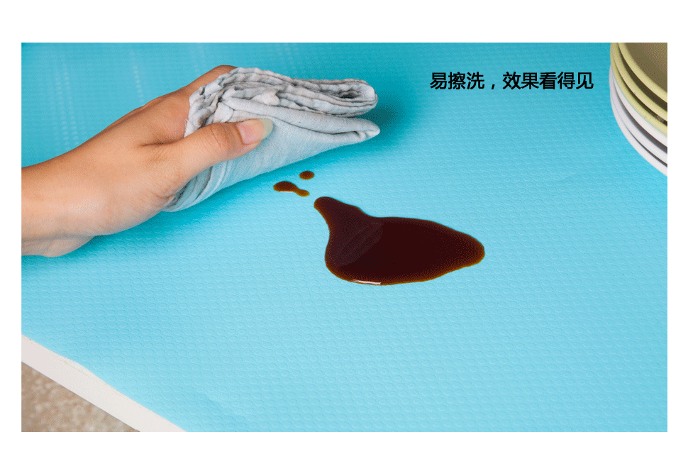 优倍斯特 可裁剪防水防油污橱柜垫抽屉垫衣柜垫桌布餐垫隔热垫 草绿色
