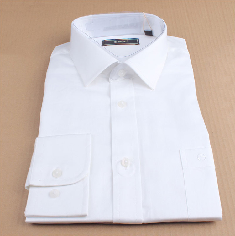 特价清仓金利来男装长袖衬衫 商务正装纯棉白色衬衣rslc058-25205-00