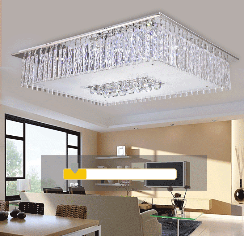 灯饰照明 吸顶灯 点盛 点盛灯饰 led吸顶灯客厅卧室水晶灯具长方形