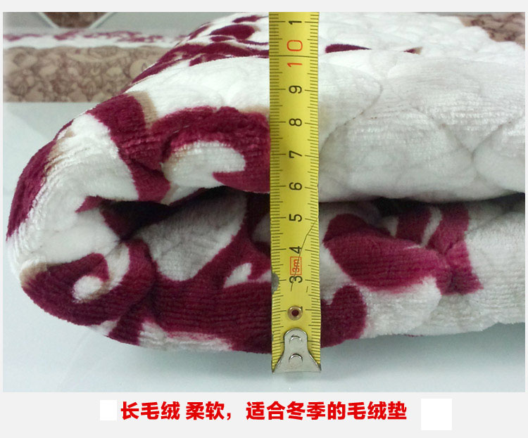 草色帘青长毛绒飘窗垫榻榻米垫子加厚阳台垫窗台垫防滑坐垫可定做 法莱绒梦幻花海 110*160cm