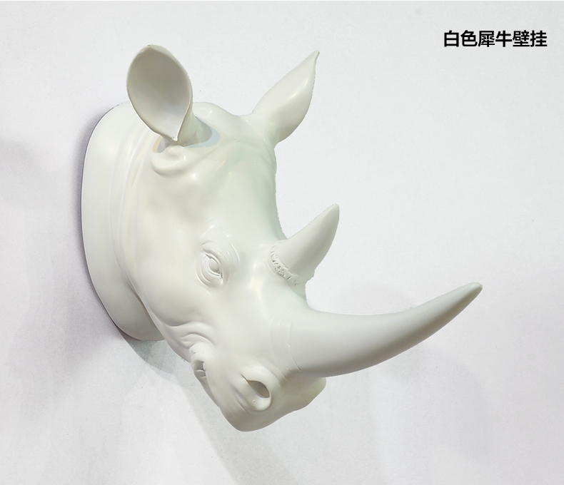 
                                        艺贝子动物壁饰创意墙上装饰品背景墙面挂饰壁饰挂件鹿头羊头立体壁挂ybz-BS0031 白色驼鹿                