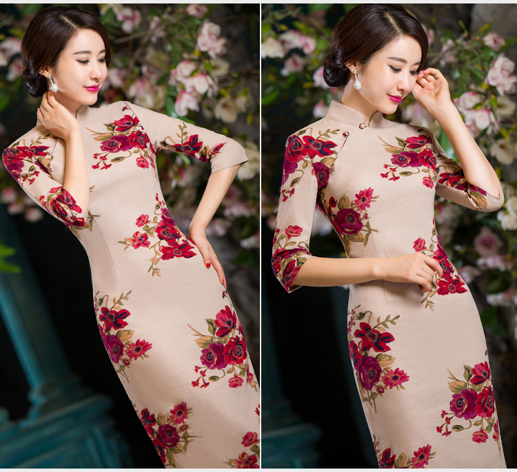 Oh, 2015 New fall blog for women of nostalgia for the video in the thin qipao Sau San large cuff improved linen long skirt qipao garden XXL picture, prices, brand platters! The elections are supplied in the national character of distribution, so action, buy now enjoy more preferential! As soon as possible.