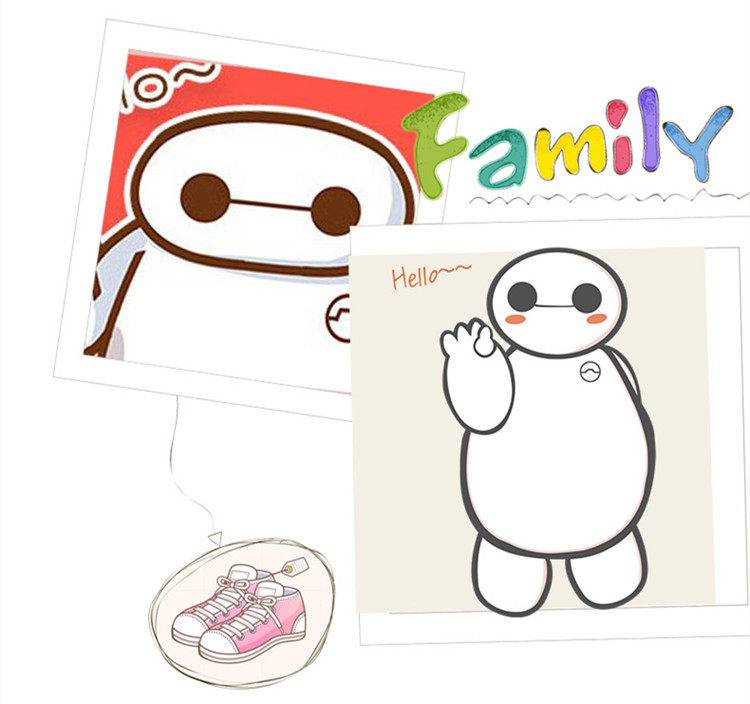 超能陆战队Baymax 大白毛绒公仔大白腰枕办公室靠垫卡通U型护颈枕 颈枕