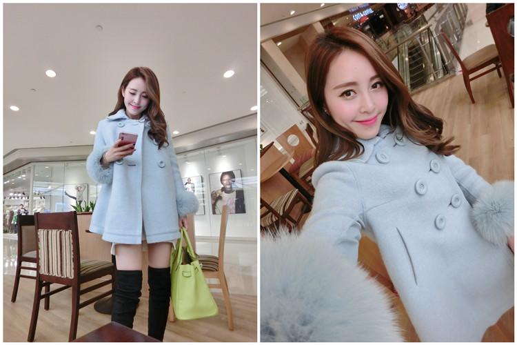 The fox 2015 gross czstyle Fall/Winter Collections new Korean version of large in long thin hair? jacket graphics wool a wool coat A Version field female Blue M picture, prices, brand platters! The elections are supplied in the national character of distribution, so action, buy now enjoy more preferential! As soon as possible.