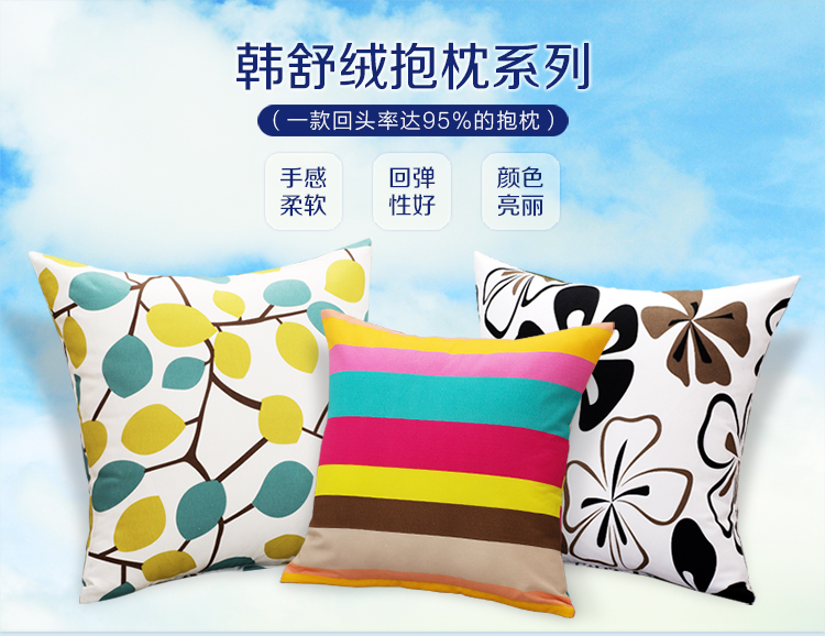 
                                        草木之语 抱枕靠垫枕办公室午睡枕套芯护腰枕靠坐垫 青枝 40cm*40cm                