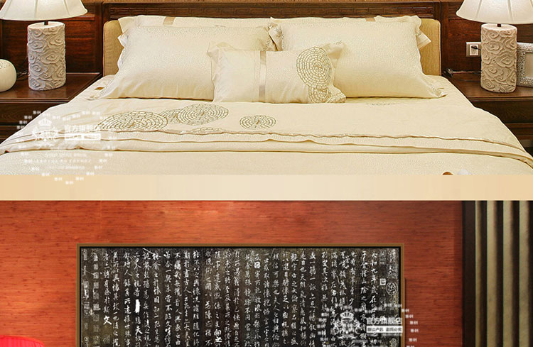 
                                        雅创（YARCHE） 新中式装饰油画书房卧室客厅沙发背景墙画挂画壁画床头长幅简约画 兰亭序A 带框60*160CM                