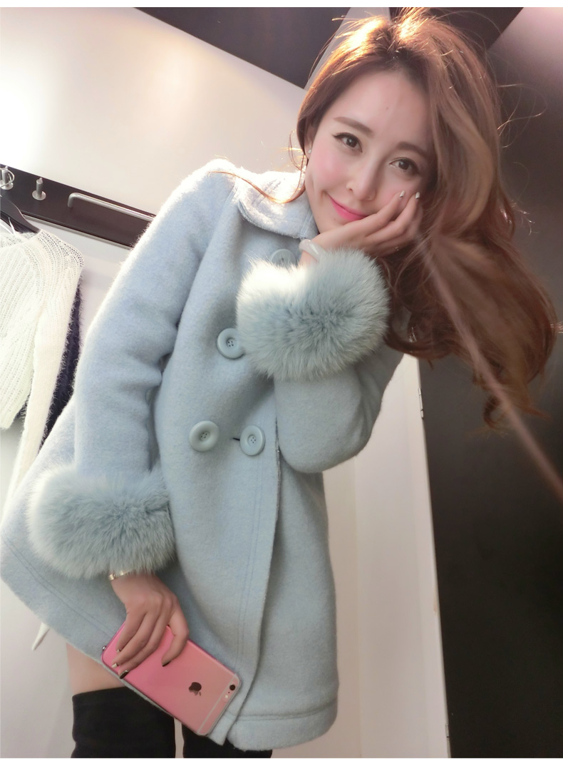 The fox 2015 gross czstyle Fall/Winter Collections new Korean version of large in long thin hair? jacket graphics wool a wool coat A Version field female Blue M picture, prices, brand platters! The elections are supplied in the national character of distribution, so action, buy now enjoy more preferential! As soon as possible.