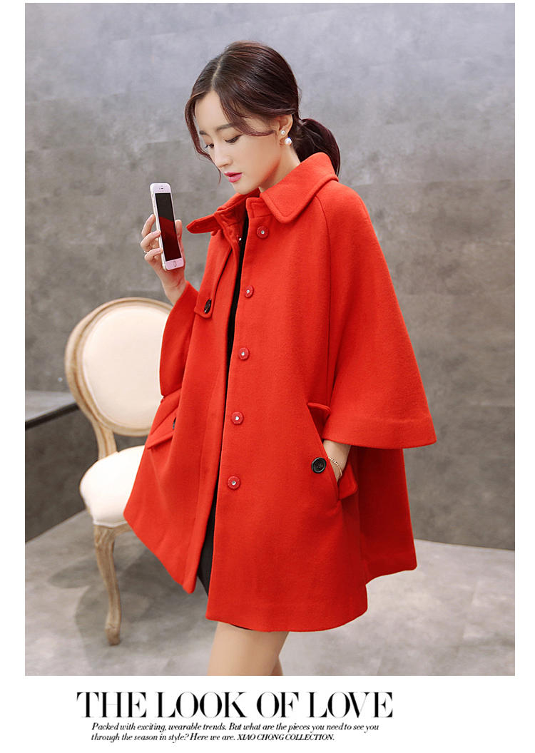 The Champs Elysees Honey Love   2015 autumn and winter new Korean version of loose cloak? Why women jacket gross sub wind jacket  708 gray M picture, prices, brand platters! The elections are supplied in the national character of distribution, so action, buy now enjoy more preferential! As soon as possible.
