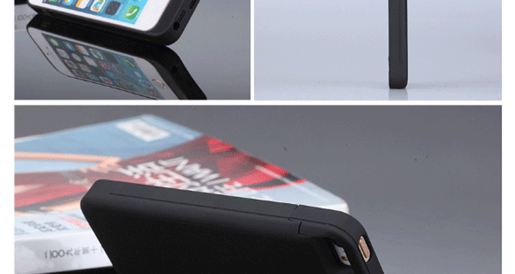 微品多苹果iphone4/4S/5/5s/6/6s背夹电池薄手机外壳充电器宝外置移动电源 i5/5s白色-4200毫安