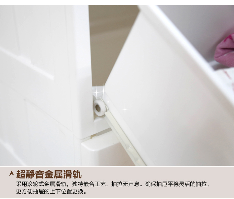爱丽思IRIS高档时尚环保塑料收纳柜密封式抽屉式整理柜子 MG-557 七层