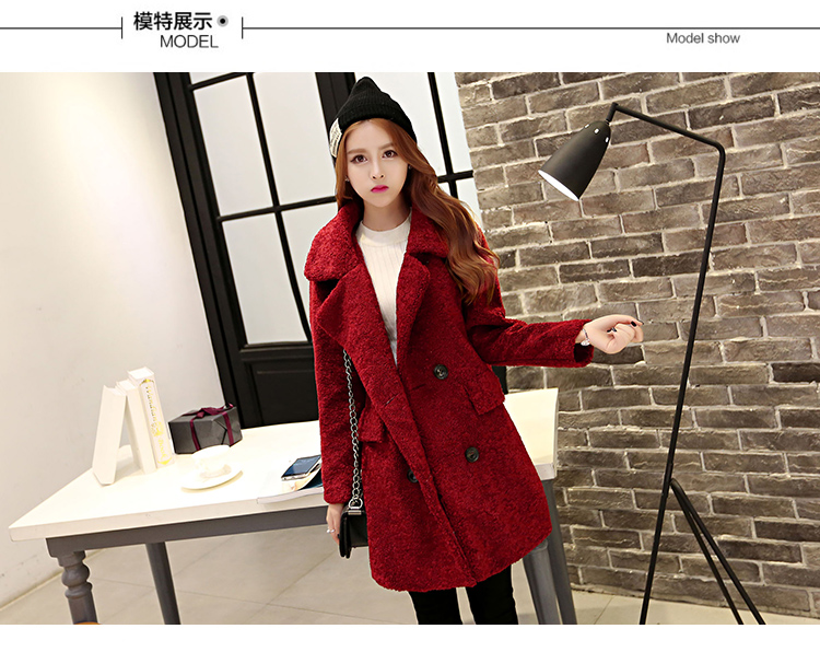 In short straw 2015 Fall/Winter Collections new double-side cashmere overcoat female Hair Girl In The jacket coat? Long Hair Girl Korean jacket? 