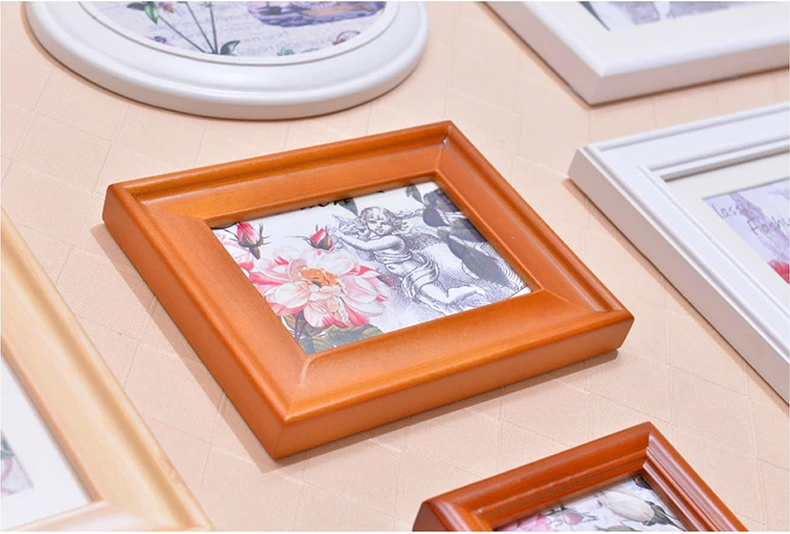 
                                        全悦 实木照片墙 相框 欧式椭圆组合相框墙 客厅创意家居相片墙13SM562欧 欧式升级版-白原胡+田园风格                
