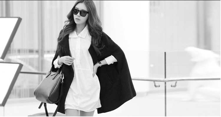 2015 Autumn and winter new PDQC gross female Korean jacket? fresh small loose larger gross cloak? coats that long mantle shawl a black jacket  XXL picture, prices, brand platters! The elections are supplied in the national character of distribution, so action, buy now enjoy more preferential! As soon as possible.