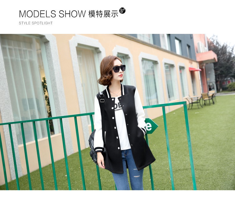 依上阁2015春秋装新款女装棒球服印花长袖短外套女YSG1516 白色 M