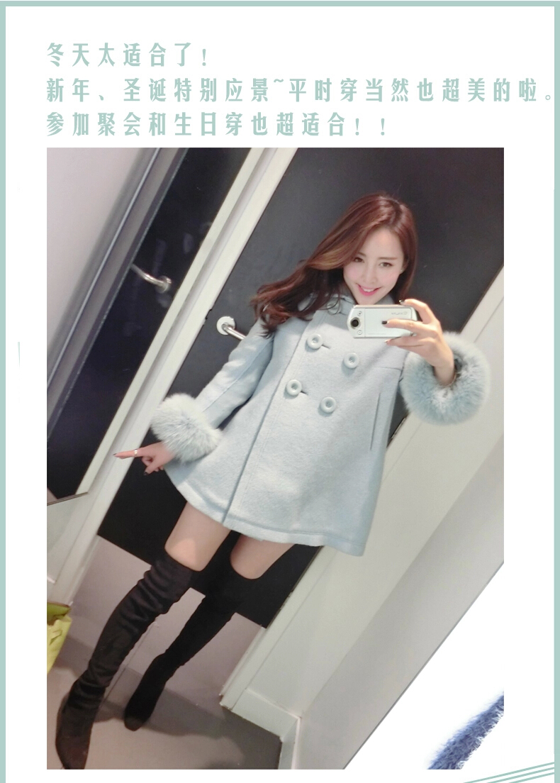 The fox 2015 gross czstyle Fall/Winter Collections new Korean version of large in long thin hair? jacket graphics wool a wool coat A Version field female Blue M picture, prices, brand platters! The elections are supplied in the national character of distribution, so action, buy now enjoy more preferential! As soon as possible.