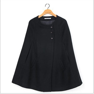 2015 Autumn and winter new PDQC gross female Korean jacket? fresh small loose larger gross cloak? coats that long mantle shawl a black jacket  XXL picture, prices, brand platters! The elections are supplied in the national character of distribution, so action, buy now enjoy more preferential! As soon as possible.