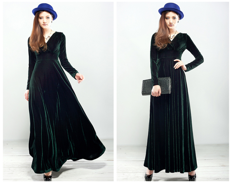 Van Gogh's 2015 autumn and winter large new women's long-sleeved dress Kim velvet Sau San thin large Drag video to skirt dress female dark red XXL picture, prices, brand platters! The elections are supplied in the national character of distribution, so action, buy now enjoy more preferential! As soon as possible.