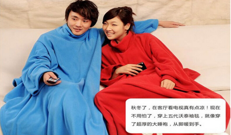 
                                        沃泰 第五代加厚 多用袖毯 颜色随机                 