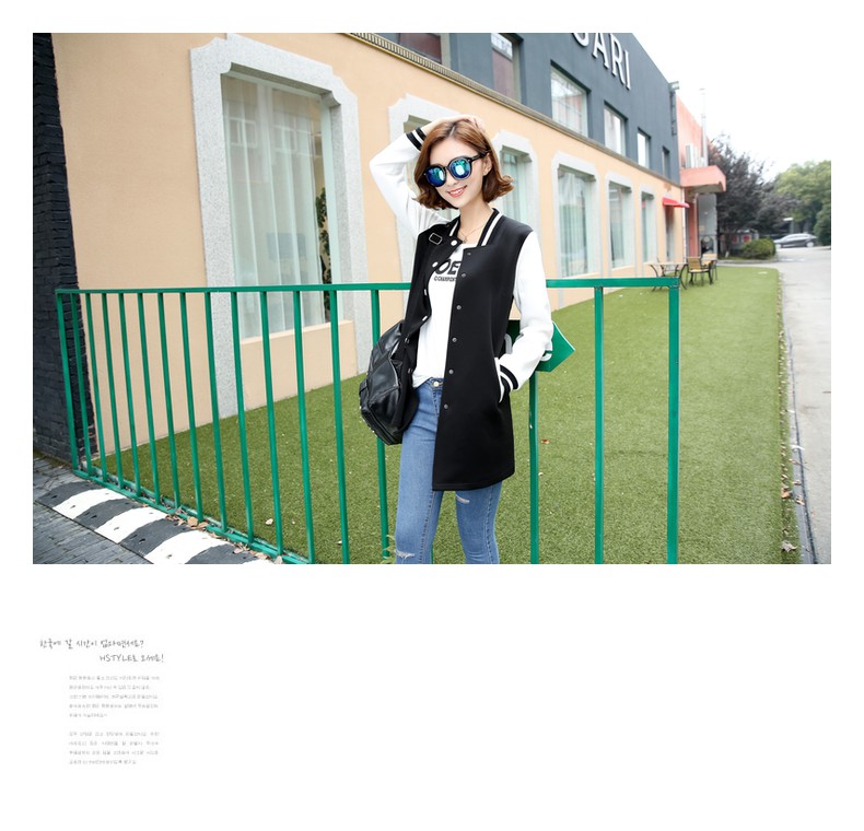 依上阁2015春秋装新款女装棒球服印花长袖短外套女YSG1516 白色 M