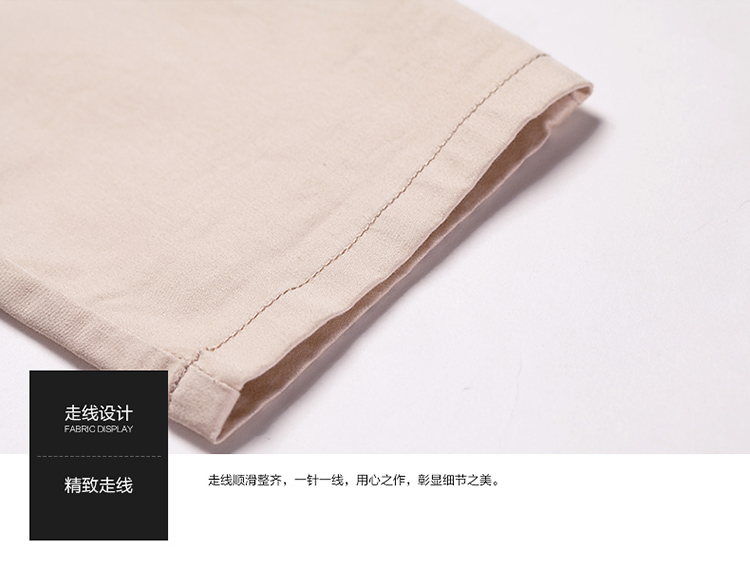 阿依莲2015秋季新款纯色经典百搭修身提臀显瘦棉质休闲中低腰长裤CA33221585 浅杏 29