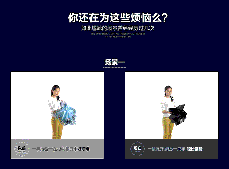 跃高 511自动三折伞防风碰击布 晴雨伞雨伞/单人伞/双人伞 5113三折伞-单人款防雨黑色