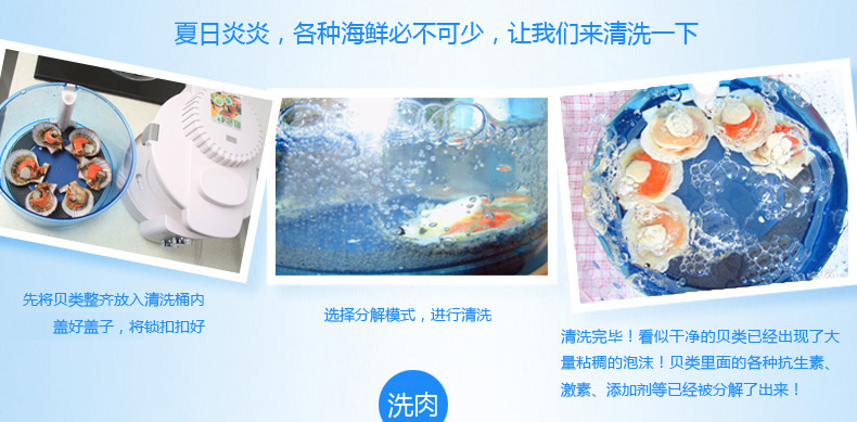 
                                        洁游BOVOEE 果蔬消毒清洗机 洗菜机 水果蔬菜清洁器 白色                