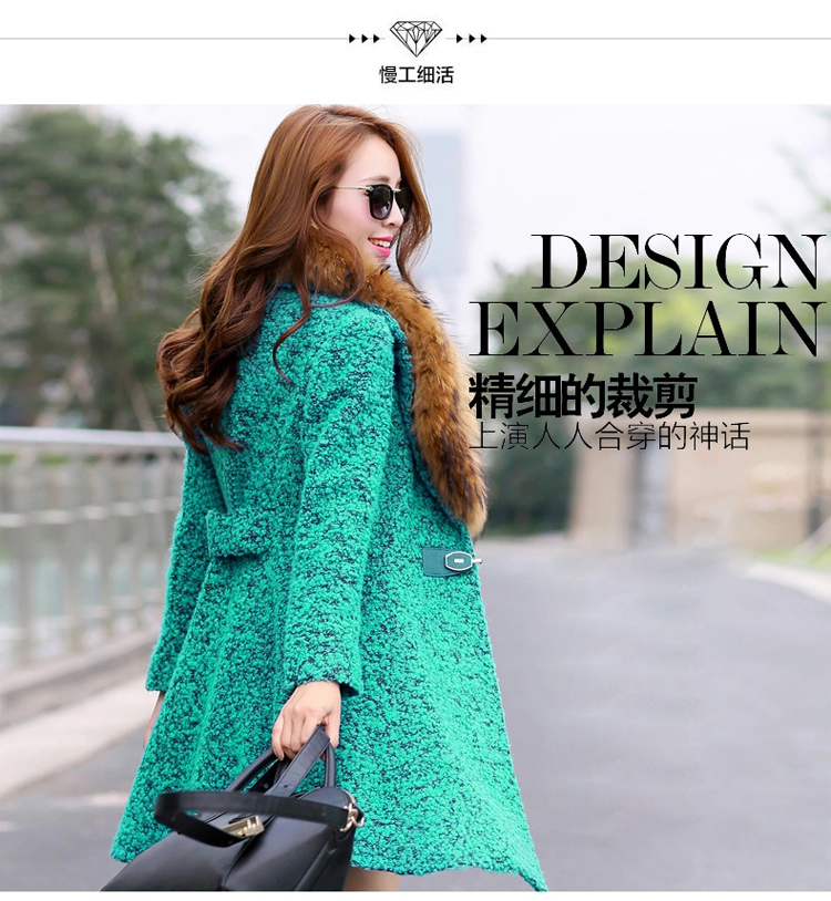 Charlene Choi 2015 autumn and winter and new gross girls jacket? Long woolen coat gross? coats of Sau San a wool coat female 8861# Peacock Blue 2XL Photo, prices, brand platters! The elections are supplied in the national character of distribution, so action, buy now enjoy more preferential! As soon as possible.