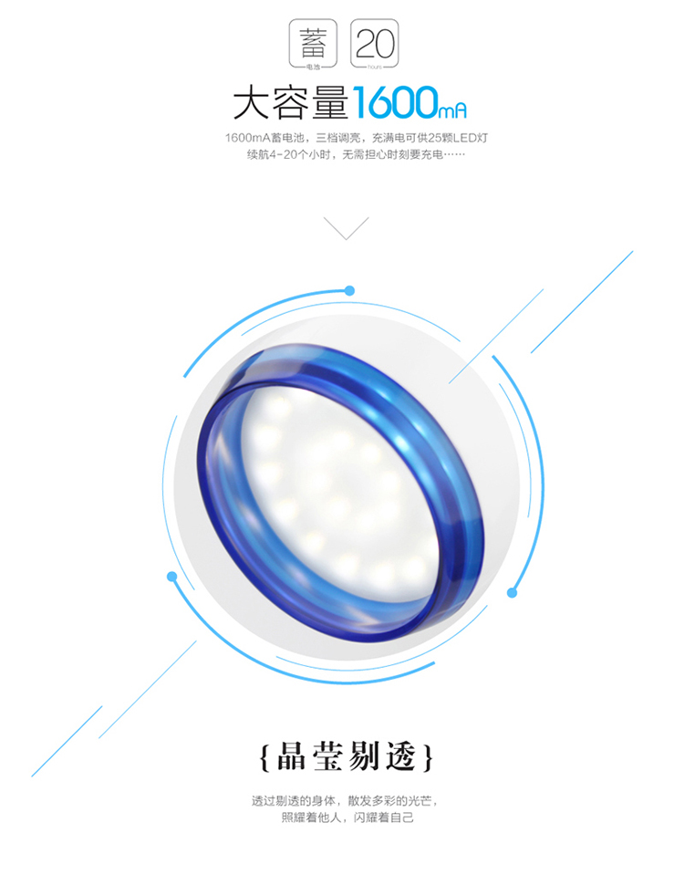 LED充电台灯 创意花之语欧式卧室充电床头触摸调光灯 创意礼物礼品 海洋蓝