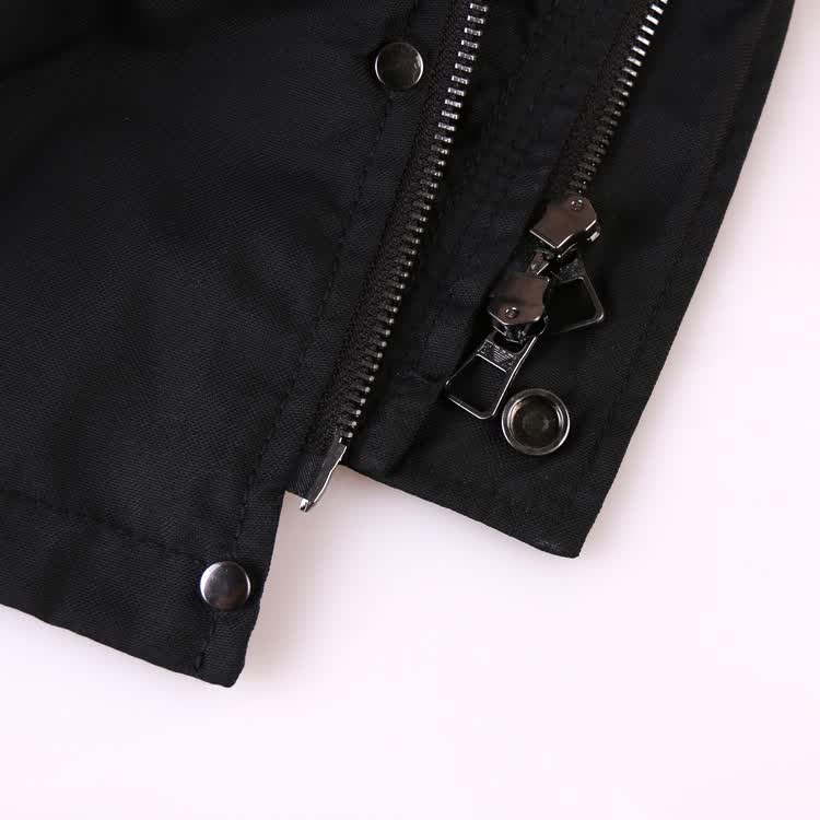 armani阿玛尼男士羊皮拼接黑色外套anb29- 黑色 xl