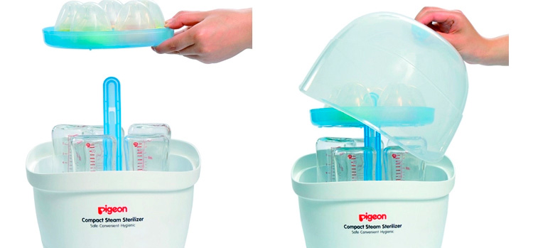 正品贝亲简捷式蒸汽消毒锅\/奶瓶消毒器杀菌快