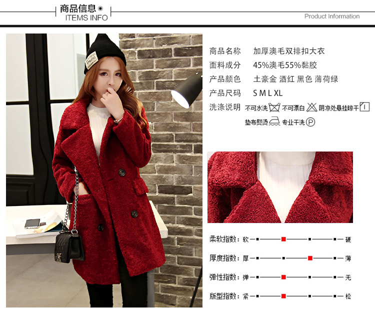 In short straw 2015 Fall/Winter Collections new double-side cashmere overcoat female Hair Girl In The jacket coat? Long Hair Girl Korean jacket? 