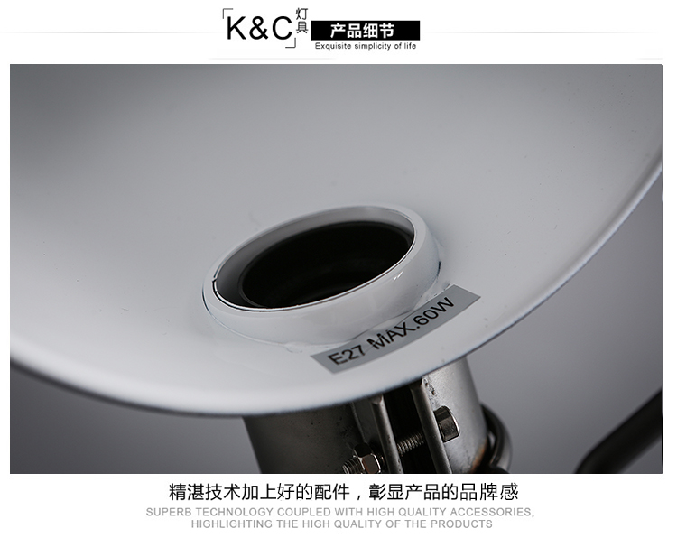 kc灯具工业复古北欧折叠落地灯长臂可调节个性创意艺术落地台灯地灯 F3431B-含9W灯泡-黄光