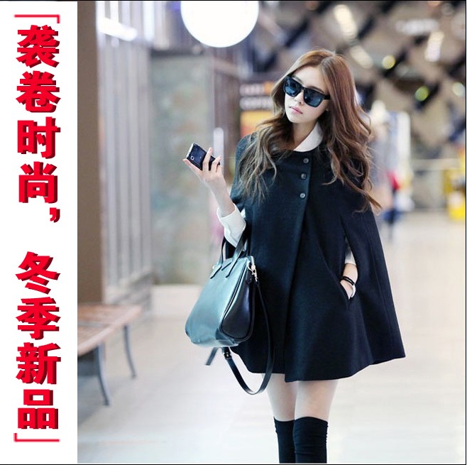 Yi LI XUAN 2015 autumn and winter coats gross new? Korean cloak a jacket in long frock coat shirt? gross shawl black  S picture, prices, brand platters! The elections are supplied in the national character of distribution, so action, buy now enjoy more preferential! As soon as possible.