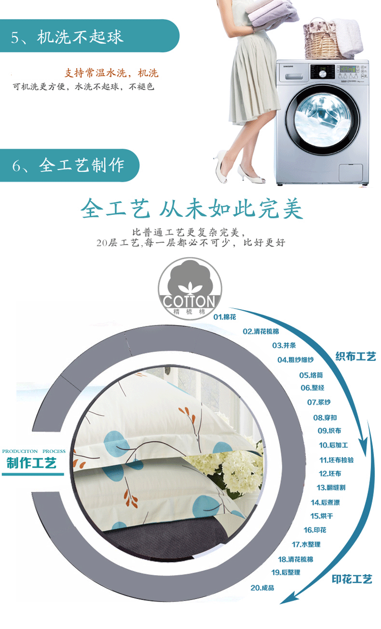 
                                        紫兰玉家纺 40支斜纹环保印花全棉枕套 信封式枕头套 伯德斯 兰 48*74cm一对装                