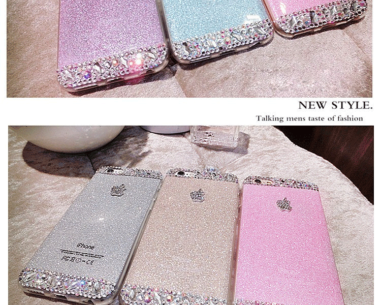 微品多 苹果6/6s手机壳  iPhone6/6splus 5s 挂绳果冻闪硅胶软套女 香槟 iPhone6 Plus/ 6s plus