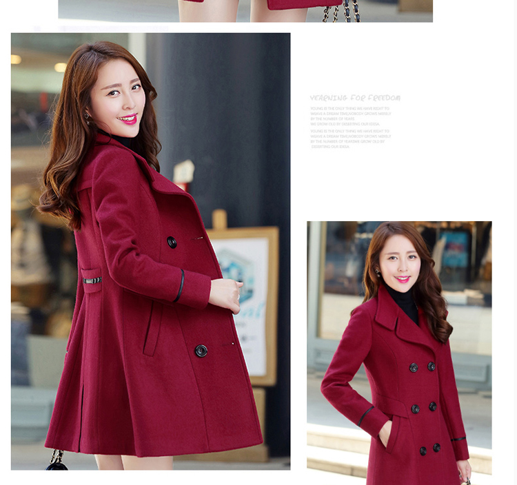 Korea's 2015 Autumn new Korean fashion in the Sau San long large female double-a wool coat X3335 wine red XXXL picture, prices, brand platters! The elections are supplied in the national character of distribution, so action, buy now enjoy more preferential! As soon as possible.